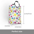 thumbnail image 3 of KLL Doodle Fruits Laundry Hamper,Large Canvas Fabric Lightweight Storage Basket Toy Organizer Dirty Clothes Collapsible Waterproof, 3 of 6
