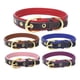 thumbnail image 5 of CHAO Collares de cuero ajustables, suaves y no apretados para mascotas, gatos y perros. Collares para mascotas de cuero de colores contrastantes. Letras En Placa De Hierro De Acero Inoxidable. Co, 5 of 5