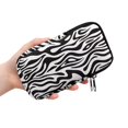 thumbnail image 2 of SEANATIVE Double Eyeglass Case with 2 Compartments, Portable Eyeglasses Case Zipper Glasses Pouch Shockproof Waterproof Lightweight Travel Eyewear Pouch Bag, 4" x 6.9", Zebra Print, 2 of 7