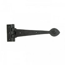 Renovator's Supply Black Wrought Iron Strap Hinge 10 3/16" Spade Tip Strap Gate & Door Hinges
