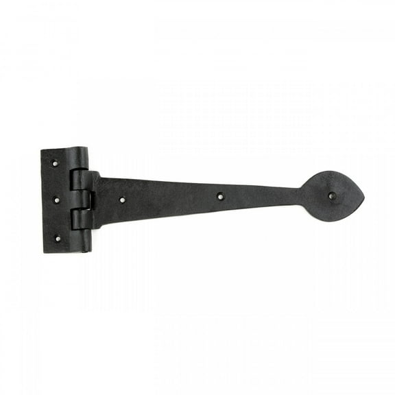 Renovator's Supply Black Wrought Iron Strap Hinge 10 3/16" Spade Tip Strap Gate & Door Hinges