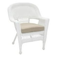 thumbnail image 1 of Afuera Living Wicker / Rattan Chair with Cushion in White/Tan (Set of 2), 1 of 6