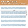 thumbnail image 3 of 5 Rolls Christmas Ribbon 1.5 inch Wide Decorative Ribbon for Gift Wrapping and Holiday Decorations Delicate White Flowers, 3 of 7