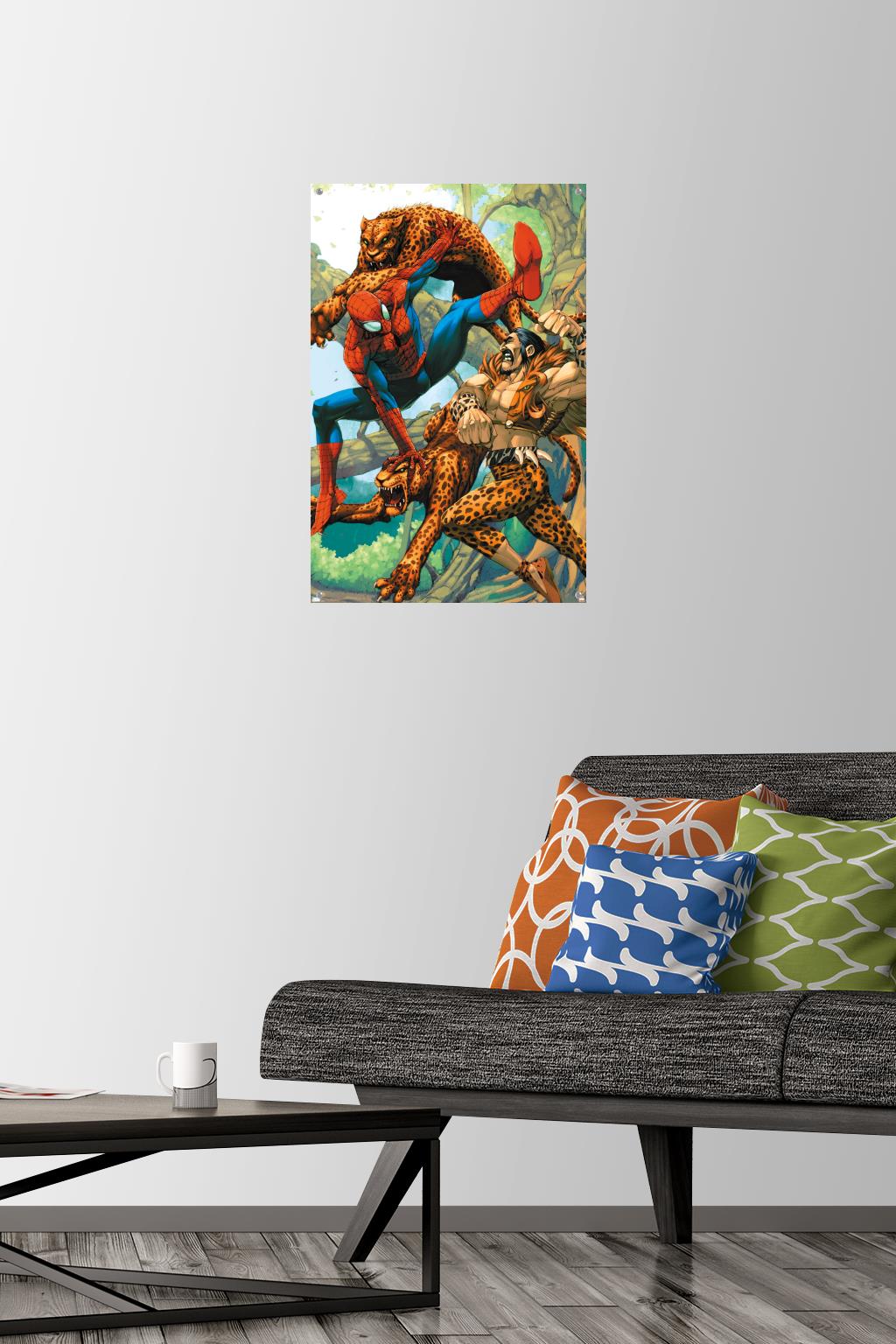 Marvel Kraven The Hunter - Marvel Age Spider-Man #14 Wall Poster with Push Pins, 14.725" x 22.375"