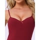 thumbnail image 5 of Camisón de Noche Sin Mangas de Punto Acanalado para Mujeres INSPIRE CHIC, Vestido de Sueño Elegante, Camisón Midi de Verano, Talla XS, Rojo, 5 of 6