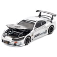 thumbnail image 2 of Toyota Supra "Top Secret" GT300 RHD (Right Hand Drive) Silver Chrome 1/64 Diecast Model Car by Pop Race, 2 of 6