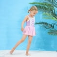 thumbnail image 3 of Xmarks Girls Princess Two-Piece Tankini Swimsuits Party Bathing Suits Ruffles Beach Surf Swimming Swimwear Bikini Set 5-6Y, 3 of 10