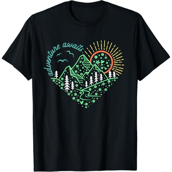 Adventure Awaits Shirt Explore More Nature Hiking Camping T-Shirt