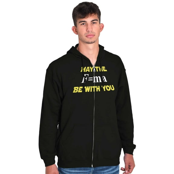 May Mass Acceleration With You Space Zip Up Hoodie Men's Women's Brisco Brands S