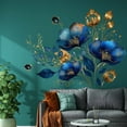 thumbnail image 4 of CCOCC Wall Paper,Vibrant Blue Rose Floral Design Wall Stickers,Peel and Stick Design Wall Stickers Decor,35*40CM,Style2, 4 of 4
