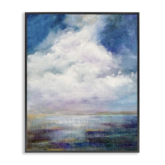 Stupell Industries Traditional Traditional Clouds Landscape Black Framed Giclee Art, 11 x 14, by Karen Hale