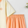 thumbnail image 5 of Toddler boys and girls easter summer short sets outfits cotton crewneck short sleeve playwear 2pc sets,cute,soft,lightweight,casual,outdoor Orange 11-12 Years, 5 of 7