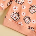 thumbnail image 4 of Halloween Pumpkin Print Long-Sleeved Hoodie Set For Baby Boys Girls, 4 of 6