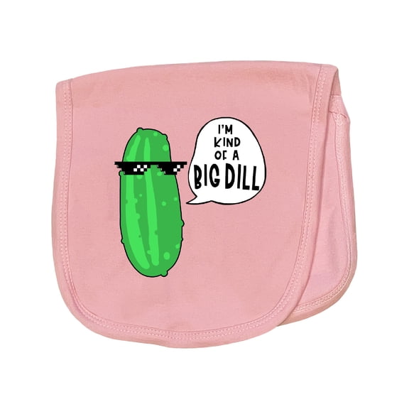 Inktastic I'm Kind of a Big Dill Pickle with Sunglasses Baby Burp Cloth