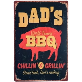 King Of The Grill Dad's Cooking Funny BBQ Tin Metal Sign Yard Patio Garage Decor King Of The Grill Dad's Cooking Funny BBQ Tin Metal Sign Yard Patio Garage Decor