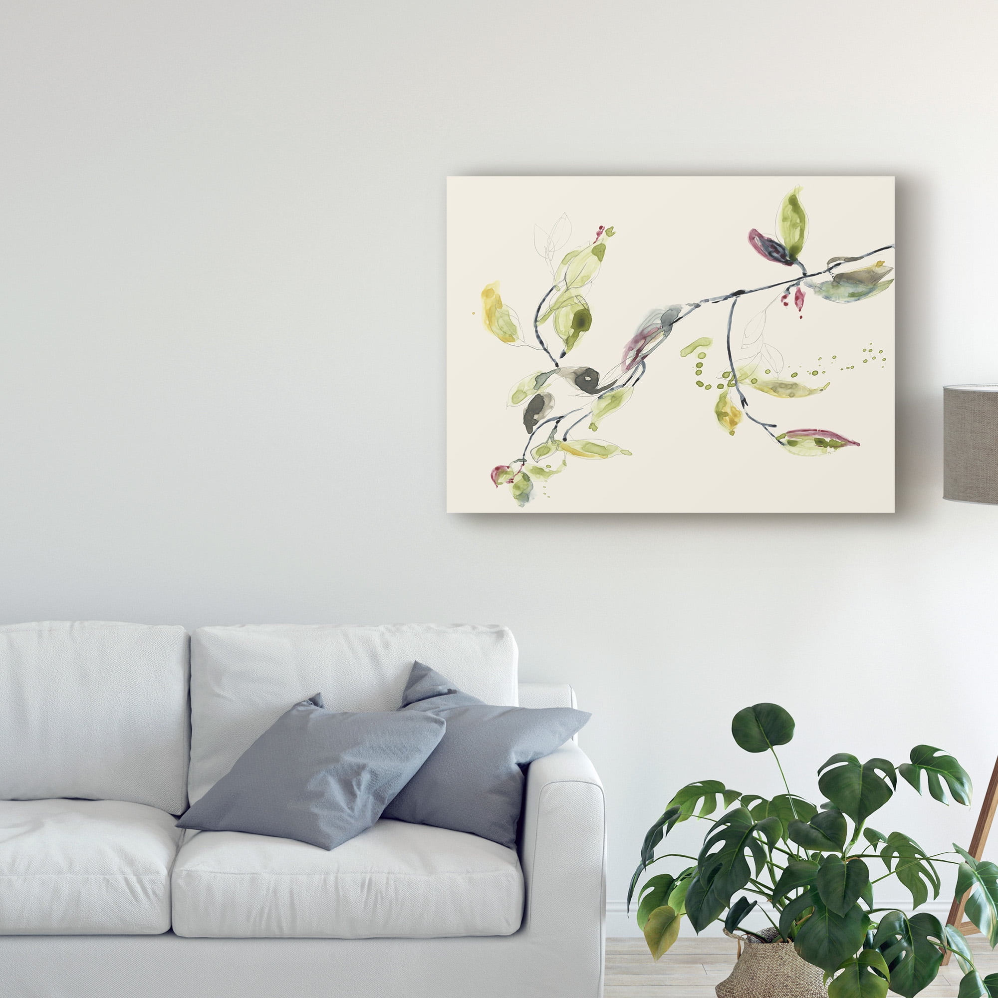 Trademark Fine Art 'Leaf Branch I' Canvas Art by Jennifer Goldberger