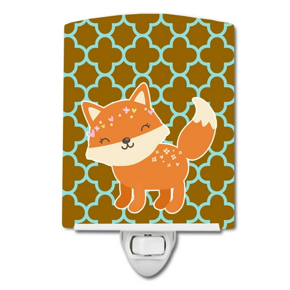 Fox on Quatrafoil Ceramic Night Light