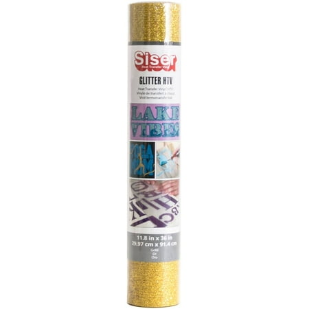 UPC: 0854209008158 | Siser Glitter HTV Vinyl 11.8 X36 Roll-Gold