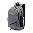 thumbnail image 4 of GOOHOCHY 1Pc Grey Multi Use USB Backpack with Basketball Storage Net and Buckles Perfect for Travel and Work, 4 of 7