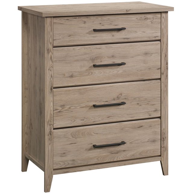 Pemberly Row Contemporary 4-Drawer Engineered Wood Bedroom Chest in Laurel Oak