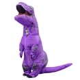 thumbnail image 3 of Disfraz inflable de dinosaurio T-Rex para niños, ideal para fiestas de cosplay, bodas, Pascua, Navidad, morado, 120-140 cm, 3 of 14
