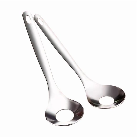 2pcs Spoon Cactus Peeler, 8.8x2.48in Pelador De Nopales Cactus Peeler Tool Cactus Peeling Knife Meatball Maker Spoon Stainless Steel Meatball Spoon with Hole with Long Handle for Kitchen Cooking