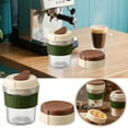 thumbnail image 2 of Glass Coffee Cup With Ice Tray Set For Home And Use Insulated Coffee Cup With Built In Tray, 2 of 9