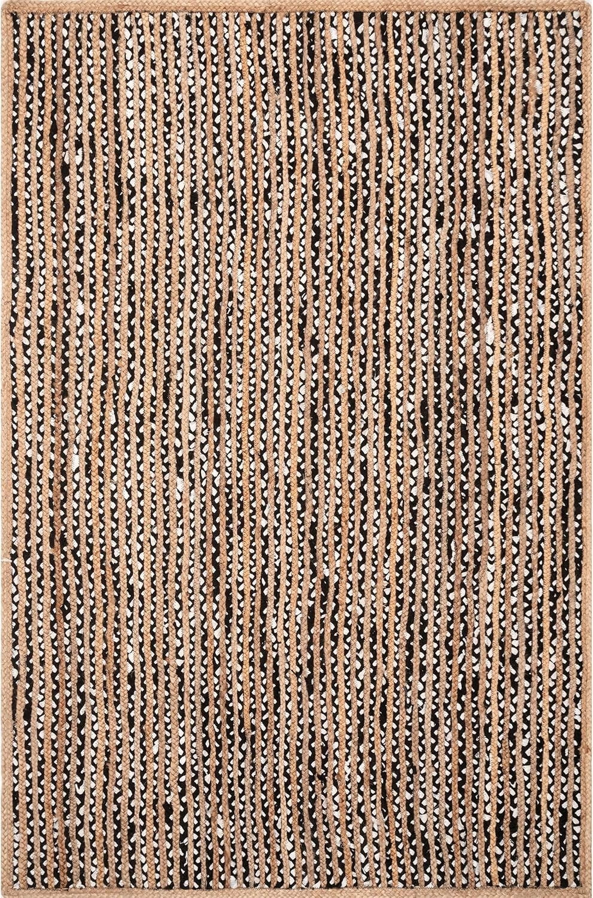 Luxury Handwoven Jute with Cotton Rug – Ultra-Soft and Durable – Perfect Accent for Bedroom, Living Room, or Entryway Size - 4 x 6 Feet (120 cm x 180 cm)