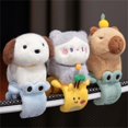 thumbnail image 5 of Capybara Plush Doll Animal Slap Snap Wrap Wristband Bracelet Dog Cat Plush Hand Ring Wristband Kids Toys Creative Funny Gift, 5 of 5