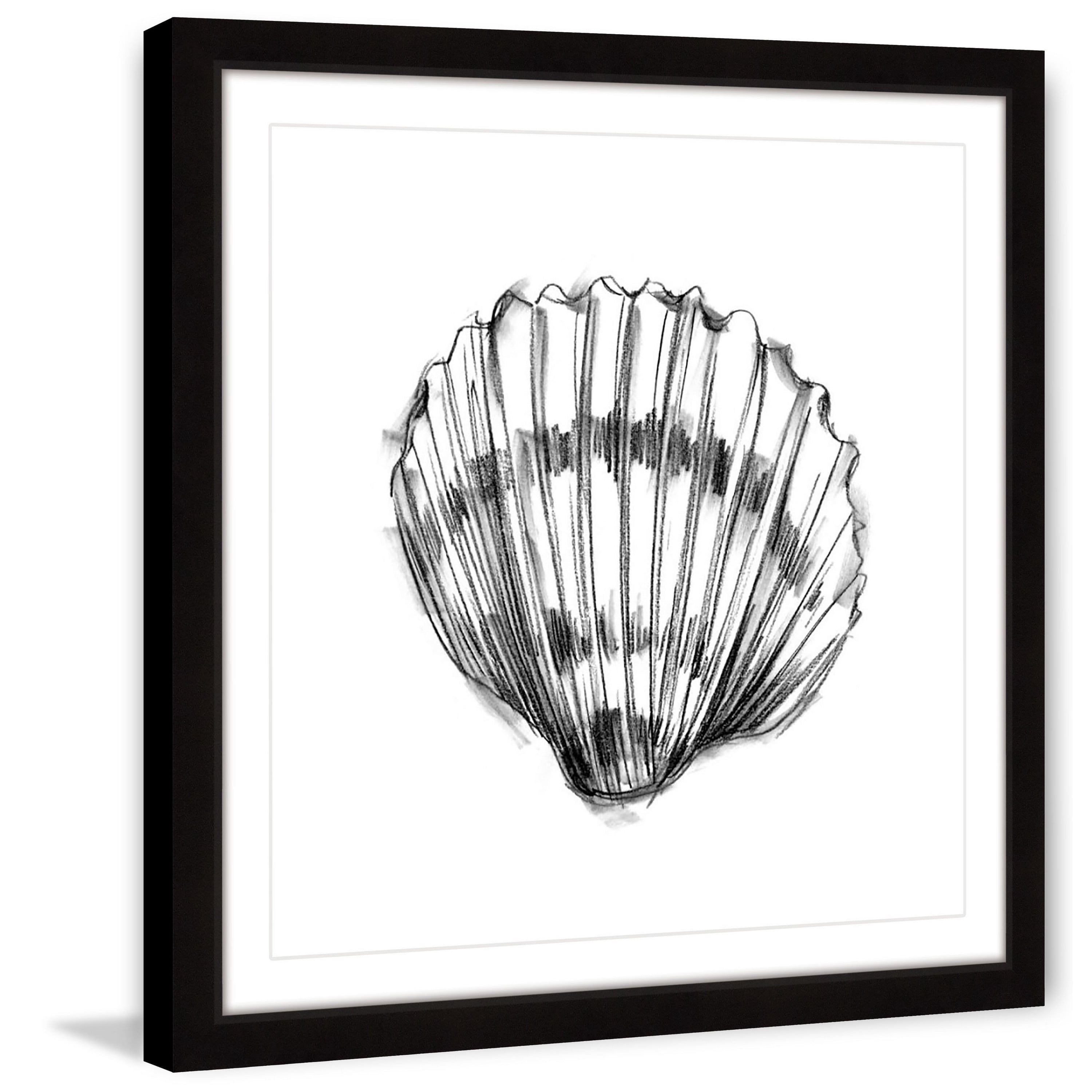 Marmont Hill "Shell Sketch VI" Framed Painting Print