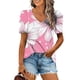 thumbnail image 2 of Blusas de Manga Corta para las Mujeres, Blusa de Camiseta Suelta Casual Hecha de Tela Cómoda para Todo el Uso Diario de Temporada, Blusas para las Mujeres Casual, 2 of 9