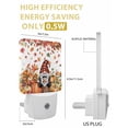 thumbnail image 6 of Fall Night Lights Auto Sensor Harvest Pumpkin Gnome Plug-in LED Nightlights Dusk to Dawn for Living Room, Bedroom, Bathroom, Hallway, Stairways Thanksgiving Wall Decor, Autumn Maple Leaf Night Light, 6 of 9