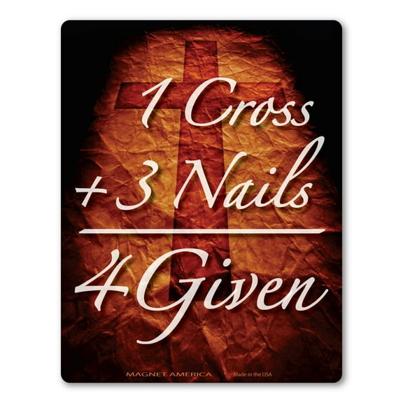 1 Cross   3 Nails =  4Given Magnet
