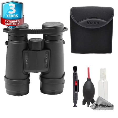 Nikon 8x42 Monarch M5 Binoculars (Black)   3Yrs Warranty   Cleaning Kit (International Version)