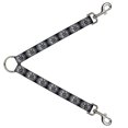 thumbnail image 1 of Buckle-Down Leash Splitter - King Skull Blocks Rays Grays - 1" Wide - 30" Length, 1 of 1