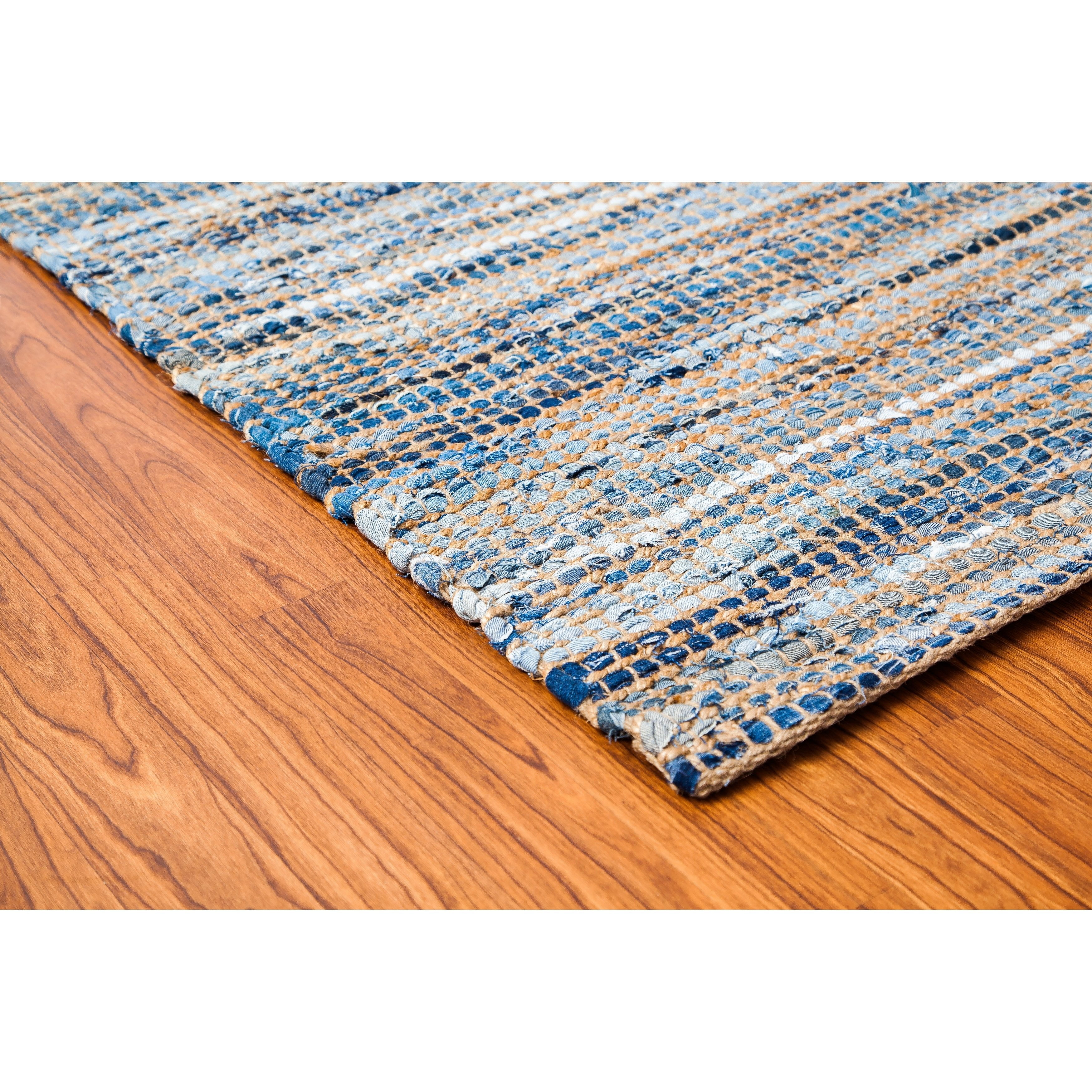 American Graffiti Denim Jute Rug 10 X 14