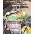 thumbnail image 5 of Fsddascl Yellow Sage Green Floral Outdoor Tablecloth - 60 Inch Round Dining Table Cover, Vintage Summer Bird Botanical Waterproof Outdoor Table Cloth with Umbrella Hole & Zipper for Picnic/Patio, 5 of 7