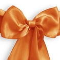 thumbnail image 2 of Lann's Linens - 10 Elegant Satin Wedding/Party Chair Cover Sashes/Bows - Ribbon Tie Back Sash - Orange, 2 of 3