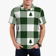 thumbnail image 5 of Yiaed Green White Lumberjack PlaidPrint Men's Short Sleeve Polo Shirt,Golf Polo for Men Three-Button Golf Shirt Athletic Casual Collared T-Shirt- 3X-Large, 5 of 7