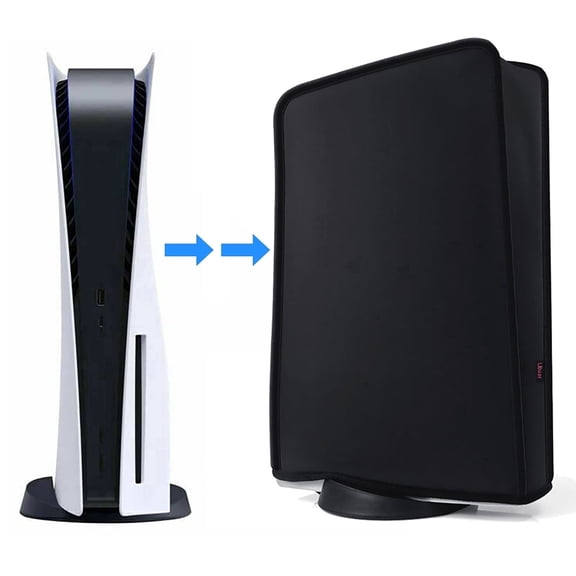 Liboer Dust Cover for ps 5 Console, Compatible with Disc and Digital Edition, Neoprene Material, Black