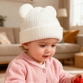 thumbnail image 5 of LIZENG Baby Beanie Knitted Baby Winter Hat Toddler Boys Girls Beanie with Cotton Boys Knit Hat Olive, 5 of 7