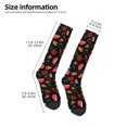 thumbnail image 2 of Goofa BBQ Pattern Adult Stockings, Color-Block Knee High Socks, Comfortable and Breathable, Soft and Stretchable, Sports, and Decoration, 2 of 6