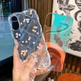 thumbnail image 6 of for iPhone XR Case 6.1",Cute Laser Gradual Bling Love Heart Glitter Clear+Translucent Card Soft Wave Frame Anti-Falling 3D Thick Shockproof Phone Cover for Women(for XR 6.1"), 6 of 15