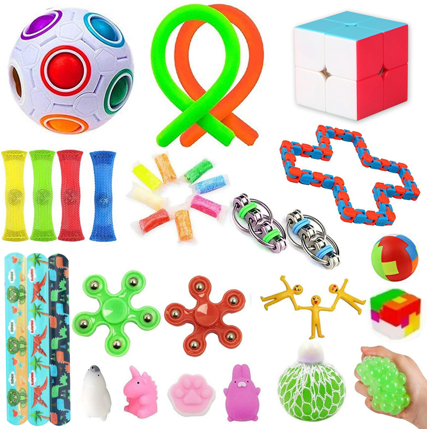 32 Pieces Fidget Toy Bundle Fidget Toys Sets, Stress Relief Balls