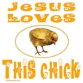 thumbnail image 3 of CafePress - JESUS LOVES THIS CHICK Light T Shirt - Men's Classic Graphic T-Shirt, 3 of 4