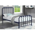 thumbnail image 2 of Topline Home Furnishings Lit simple en métal bleu marine, 2 of 3