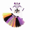 thumbnail image 4 of Afdoent Girls 3 Piece Outfit Cute Print Romper With Skirt Headband 3Pcs Clothes Sets For Party Outfits 12-24 Months, 4 of 4