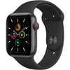 Restored Apple Watch SE (GPS + Cellular, 44mm) - Space Gray Aluminum Case with Black Sport Band (Refurbished)
