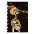 thumbnail image 7 of FORMRS 1-Subject Spiral Notebook 8" x 5" College Ruled 60 Refillable Sheet A5 Hard Cover, 2 Pack, Skeleton Stripes, 7 of 7