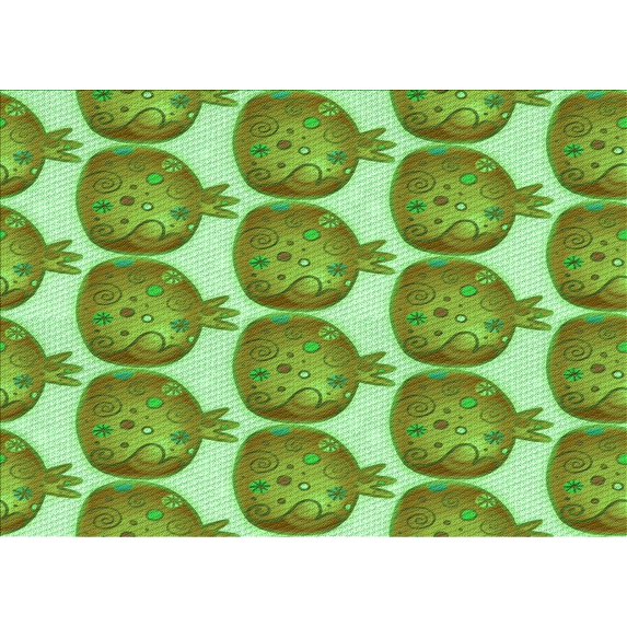 Ahgly Company Indoor Rectangle Patterned Stoplight Go Green Area Rugs, 3' x 5'
